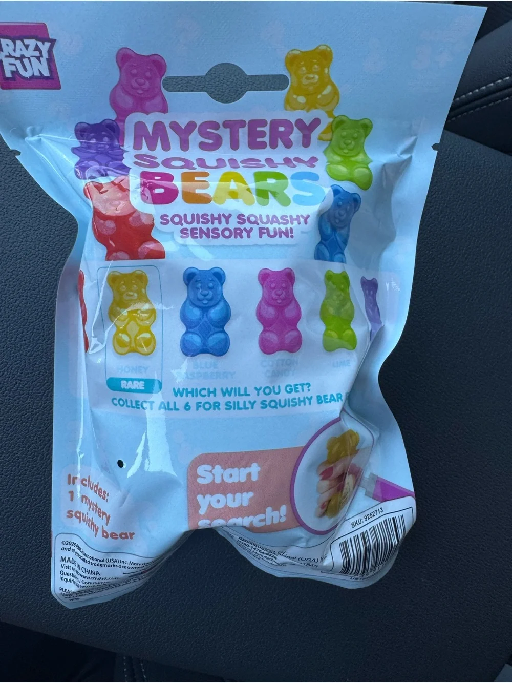 Lot of 1 RMS Crazy Fun Mystery Squishy Bears Series 4 NEW
